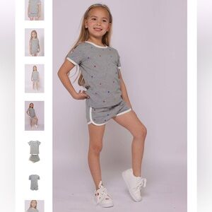 Lola & The Boys Grey Gem Short Set